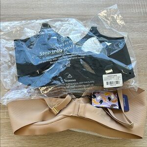 Honeylove Black and Tan cloudembrace bras never worn